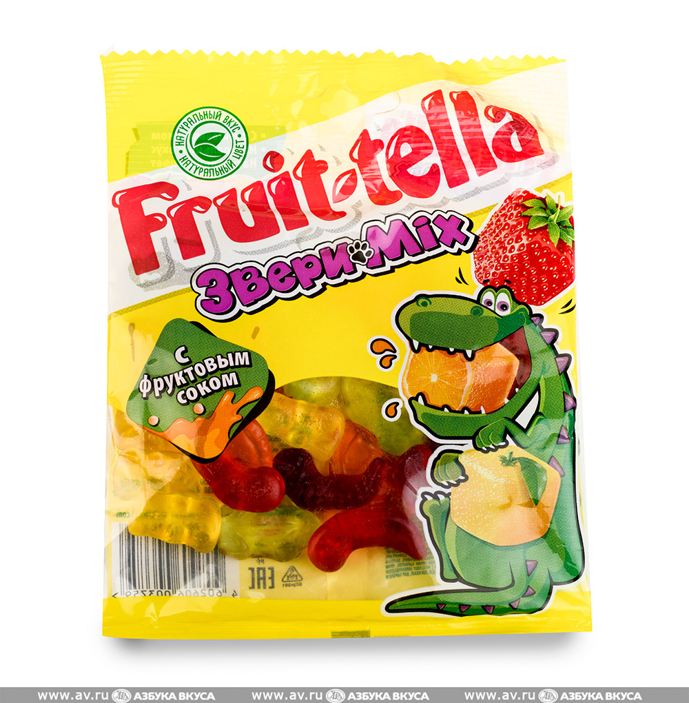 Мармелад жевательный Fruittella 70г звери микс